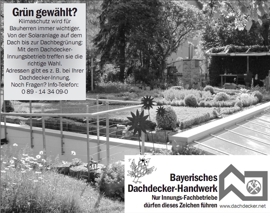 Werbung: Bayrisches Dachdecker-Handwerk